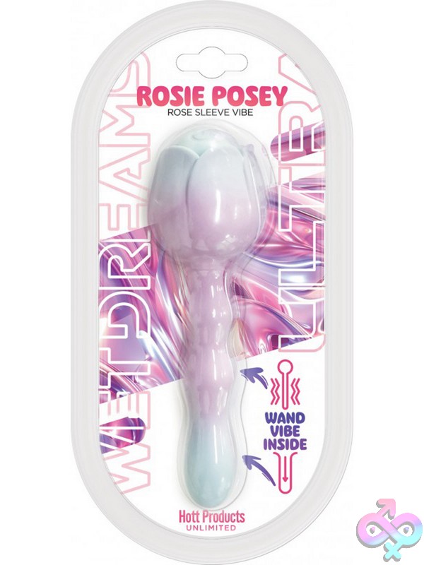 Discreet-Toys-Wet-Dreams-Rosie-Posey-Nu-Hp-3741 Pocket-Sized Pink Clitoral Vibrator In Body-Safe Silicone And Stainless Steel By Hott Products