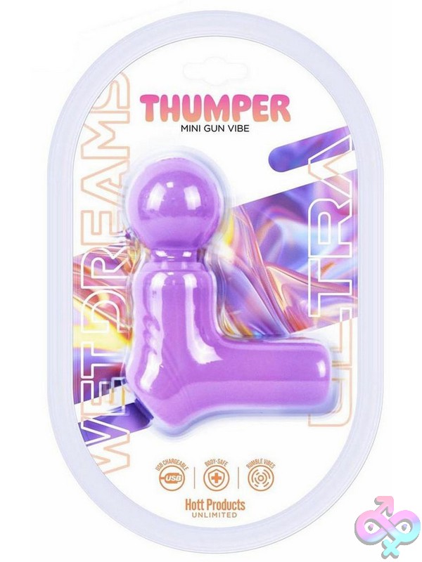 Discreet-Toys-Wet-Dreams-Thumper-Wand-Lavender-Nu-Hp-3676 Thumper Mini Wand Vibrator With Pleasure Ball Tip In Lavender Purple By Hott Products