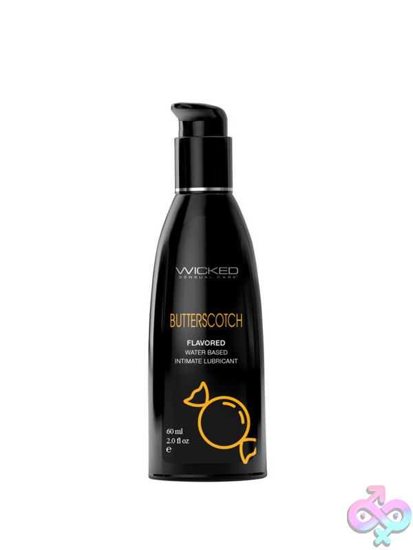 Discreet-Toys-Wicked-Aqua-Butterscotch-2-Oz-Nu-Wn90472 Butterscotch Flavored Water-Based Lubricant 2 Oz Bottle By Wicked Sensual Care