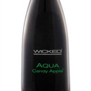 Wicked Sensual Care Sex Toys - Aqua Candy Apple Flavored Water-Based Lubricant - 4 Oz.