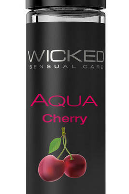 Aqua Cherry Flavored Water Based Intimate Lubricant by Wicked Sensual Care
