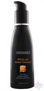 Salted caramel flavored lubricant — Wicked Sensual Care Aqua Water-Based Lubricant 4oz by Discreet Toys