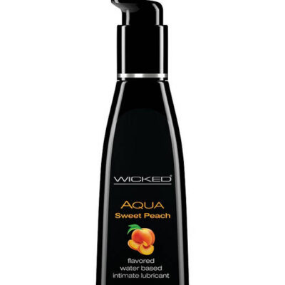Lubricant for sex — Wicked Sensual Care Aqua Sweet Peach Flavored Water-Based Lubricant 4 oz 120 ml