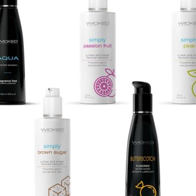 30-piece water-based lubricant variety bundle in five flavors by Wicked Sensual Care
