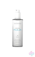 Water based lube Simply Aqua Fragrance-Free 4oz 120ml by Wicked Sensual Care — body-safe, glycerin-free