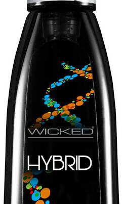 Water silicone hybrid lube Wicked Sensual Care Wicked Hybrid Lubricant 8 oz body-safe vegan formula