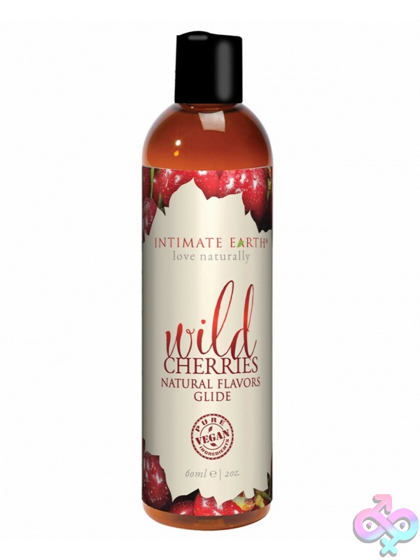 Discreet-Toys-Wild-Cherries-Natural-Flavors-Glide-60-Ml-Nu-Ie040-60 Wild Cherries Flavored Intimate Glide Red 60 Ml Bottle By Intimate Earth