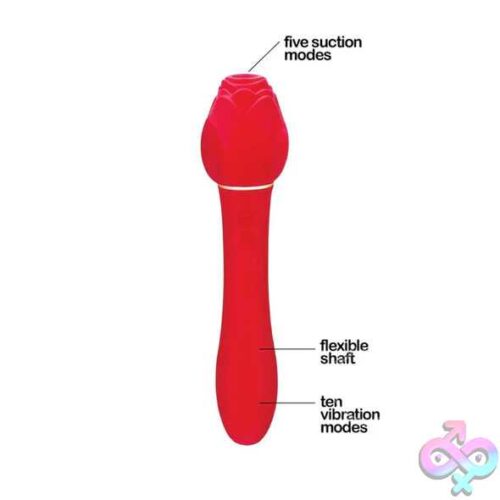 Wild Rose Suction Vibrator - Red - Image 3