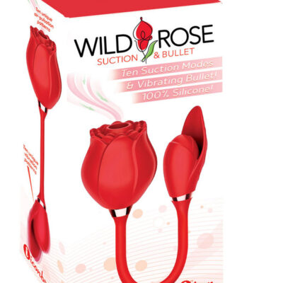 Bullet Red Wild Rose Suction and Bullet Vibrator by Icon Brands