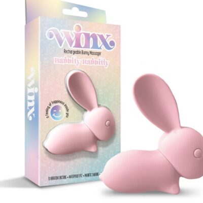 Babbitty Rabbitty rabbit-style pink silicone vibrator with three attachments by Winx