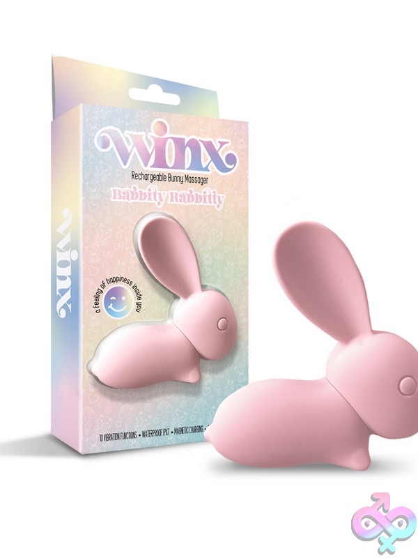 Discreet-Toys-Winx-Babbitty-Rabbitty-Bunny-Vibrator-Nu-Gn-1000521 Babbitty Rabbitty Rabbit-Style Pink Silicone Vibrator With Three Attachments By Winx