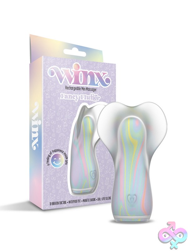 Discreet-Toys-Winx-Fancy-Flutter-Silicone-Vibrator-Nu-Gn-1000563 Pastel Swirl Butterfly-Shaped Dual-Layer Silicone Vibrator By Winx