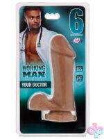 Realistic veined dong with suction cup base and full balls in medium brown skin tone by Cloud 9