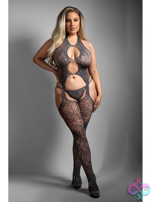 Worth The Wait Floral Fishnet Bodystocking &Amp; G-String - Image 2
