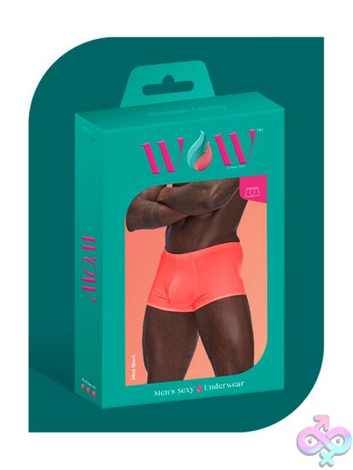 Red Wow Mini Short With Contoured Pouch And High-Cut Legs From Male Power