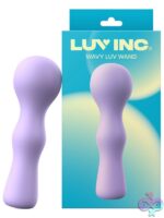 Wavy Luv Wand compact clitoral vibrator in light purple with flexible silicone head by Luv Inc