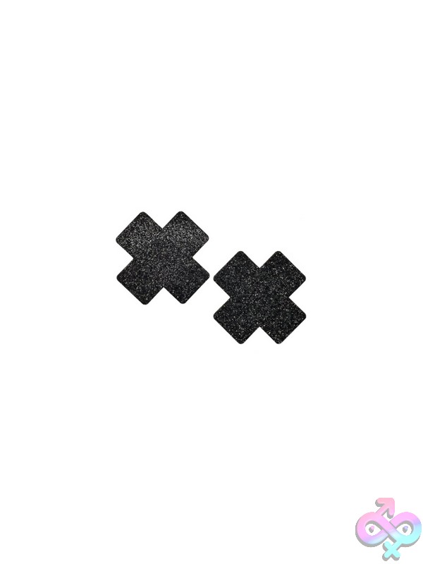 pasties &mdash; X Glitter Pasties - Black