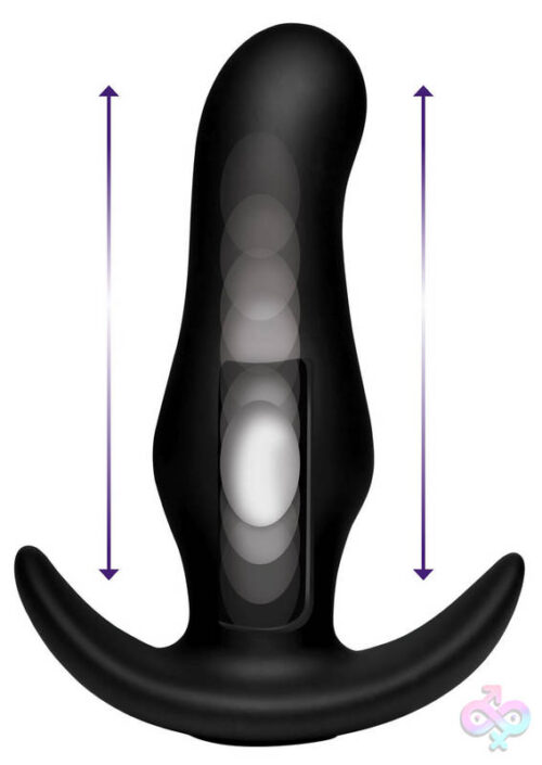 XR Brands Ass Thumper Sex Toys - Thump It Curved Silicone Butt Plug