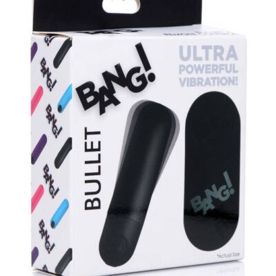 XR Brands Bang Sex Toys - Bang Vibrating Bullet With Remote Control - Black