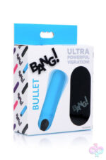 XR Brands Bang Sex Toys - Bang Vibrating Bullet With Remote Control - Blue