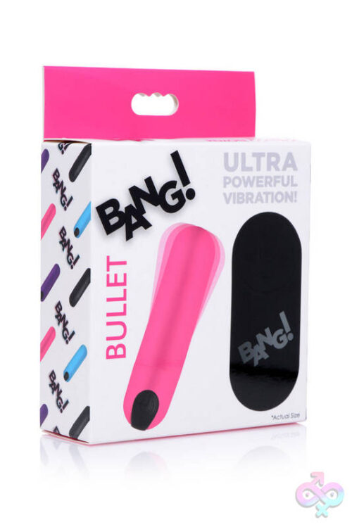 XR Brands Bang Sex Toys - Bang Vibrating Bullet With Remote Control - Pink