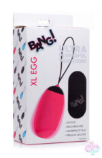 XR Brands Bang Sex Toys - Bang XL Silicone Vibrating Egg - Pink