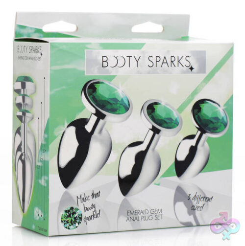 XR Brands Booty Sparks Sex Toys - Emerald Gem Anal Plug Set