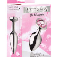 XR Brands Booty Sparks Sex Toys - Pink Gem Anal Plug - Medium