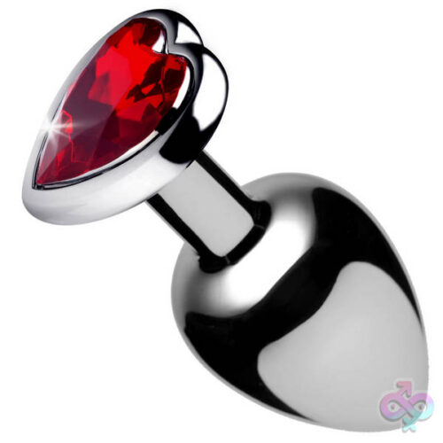 XR Brands Booty Sparks Sex Toys - Red Heart Gem Anal Plug - Small