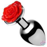 XR Brands Booty Sparks Sex Toys - Red Rose Anal Plug - Small