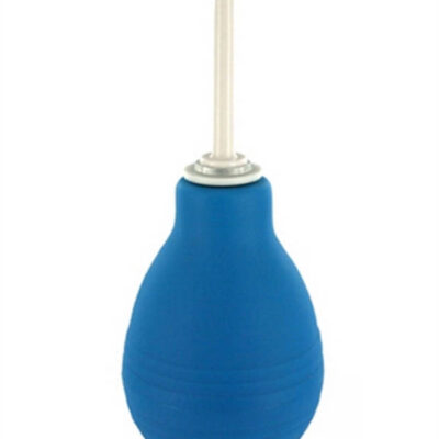 Anal Clean Enema Bulb in Blue by XR Brands — easy-grip beginner enema applicator