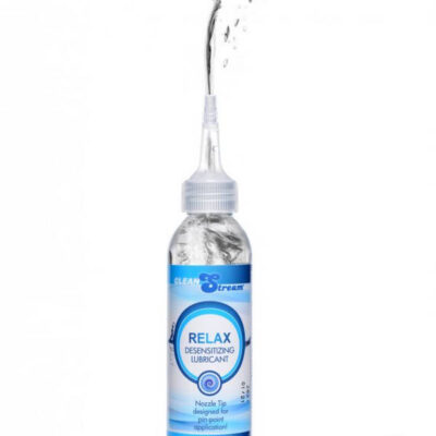 XR Brands Clean Stream Sex Toys - Relax Desensitizing Lubricant With Nozzle Tip - 4  Oz. 118ml