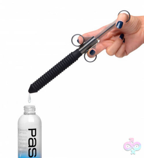XR Brands Clean Stream Sex Toys - Ribbed Silicone Lubricant Launcher