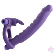 XR Brands Frisky Sex Toys - Double Delight Dual Insertion Vibrating  Rabbit Cock Ring