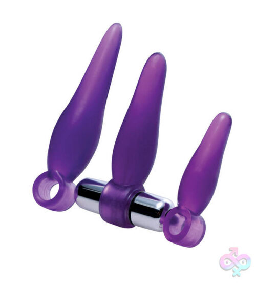XR Brands Frisky Sex Toys - Fanny Fiddlers 3 Piece Finger Rimmer Set With Vibrating Bullet