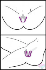 XR Brands Frisky Sex Toys - Oral Enhancing Hands Free Labia Spreader