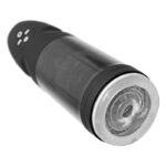 Love Botz Stroke Multifunction Rechargeable Stroker by XR Brands — black automatic masturbator with illuminated chamber