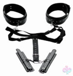 XR Brands Master Series Sex Toys - Acquire Easy Access Thigh Harness With Wrist Cuffs