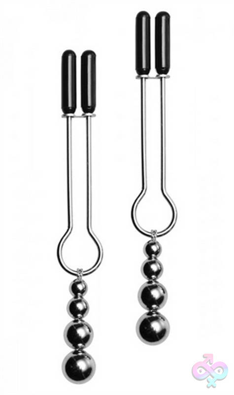 Adorn Triple Bead Nipple Clamp Set XR Brands Master Series Sex Toys - Adorn Triple Bead Nipple Clamp Set