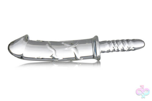 XR Brands Master Series Sex Toys - Battle Rammer Phallic Glass Thruster