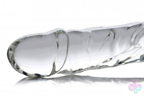 XR Brands Master Series Sex Toys - Brutus Glass Dildo Thruster - Clear