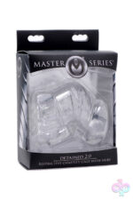 XR Brands Master Series Sex Toys - Detained 2.0 Restrictive Chastity Cage With Nubs