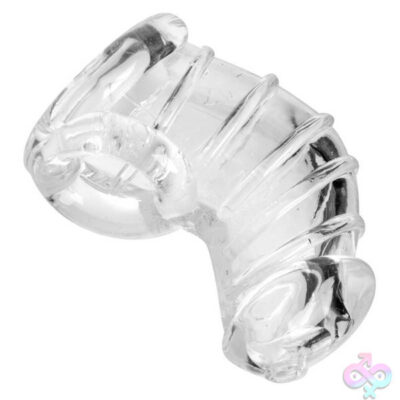 detained soft body chastity cage clear rubber by XR Brands