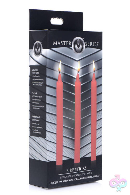 XR Brands Master Series Sex Toys - Fetish Drip Candles 3pk - Red