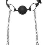 XR Brands Master Series Sex Toys - Hinder Silicone Breathable Ball Gag and  Nipple Clamps