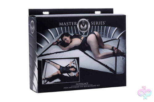 XR Brands Master Series Sex Toys - Interlace Over and Under the Bed Restraint Set