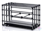 XR Brands Master Series Sex Toys - Kennel Adjustable Cage With Padded Board