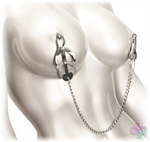 XR Brands Master Series Sex Toys - Masters Sterling Nipple Clamps Monarch