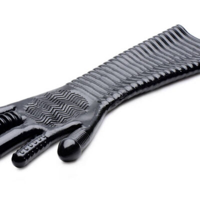 Pleasure Fister Textured Fisting Glove by XR Brands in black