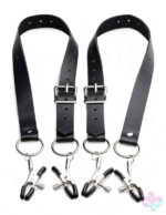 XR Brands Master Series Sex Toys - Spread Labia Spreader Straps With Clamps